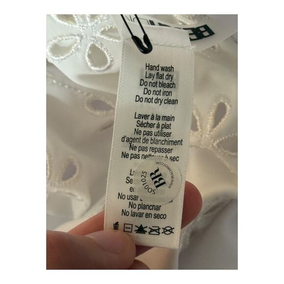 Beach Riot Reese floral eyelet one piece swimsuit white size Medium M - Picture 6 of 7